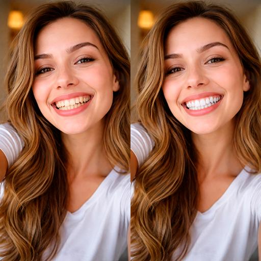 Белоснежная улыбка: результат ИИ обработки (1) в категории Ретушь | AiPixia