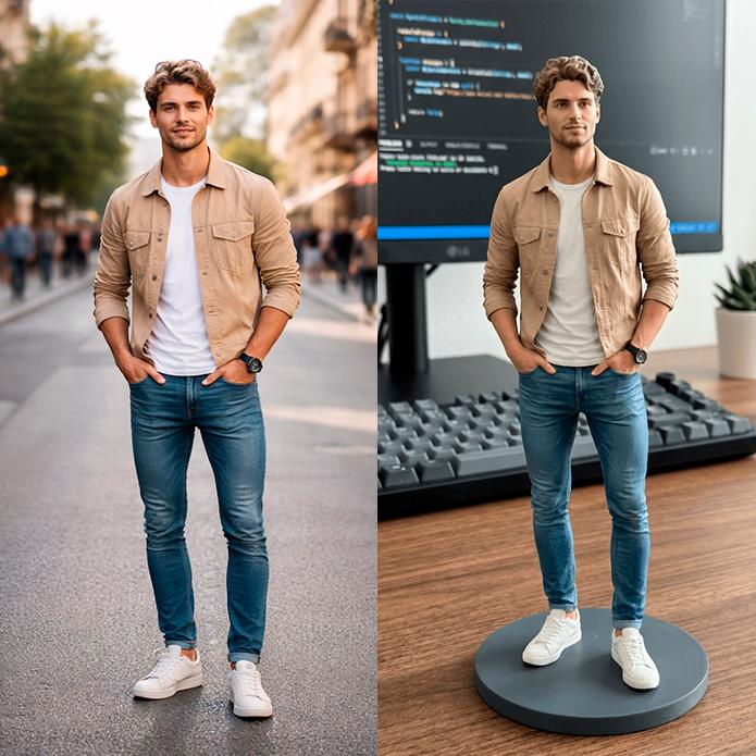 3D Фигурка из фото: результат ИИ обработки (1) в категории Фото в картинку | AiPixia