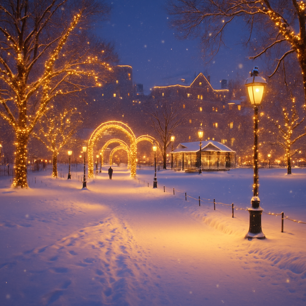 Новогодняя улица - после обработки